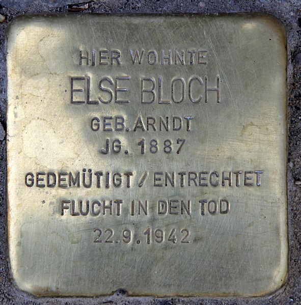 File:Stolperstein Trautenaustr 20-21 (Wilmd) Else Bloch.jpg