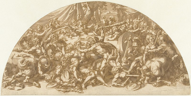 File:Strijd der Centauren en Lapithen op de bruiloft van Pirithoüs en Hippodamea, RP-T-1893-A-2814.jpg