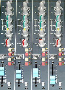 Image of Sub-group (stem) buses on a mixing console. Sub groups.jpg