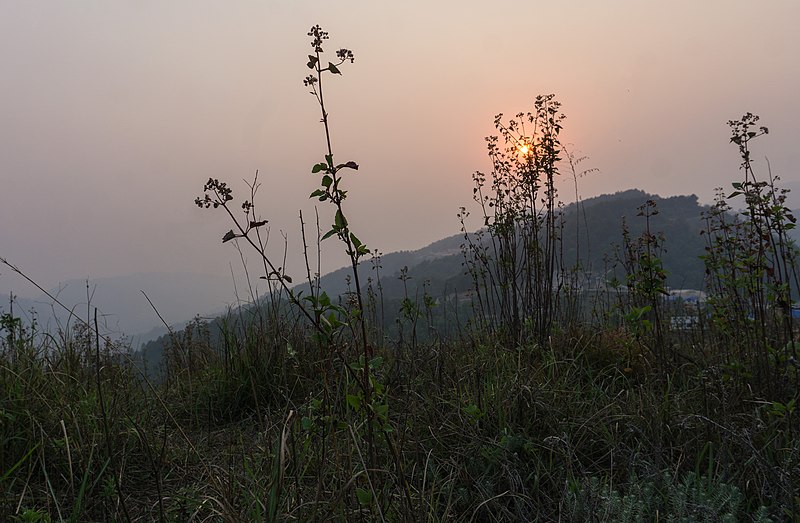 File:Sunset in Kattike, Nagargot, Nepal 9 May 2019 2.jpg