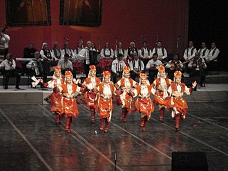 Female folk dancers Tanec folk ensemble Macedonia 3.jpg