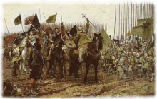 Victory by Gustav II Adolf in the Battle of Breitenfeld in 1631 Thirtywar.gif