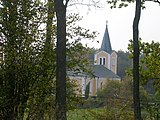 Tjörnarps kyrka sedd från gamla kyrkan.