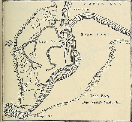 Historic map of Tees Bay Transactions of the Natural History Society of Northumberland, Durham, and Newcastle-upon-Tyne (1918) (14802436213).jpg