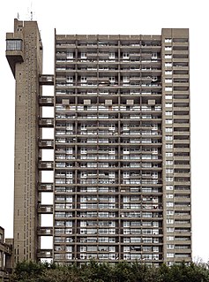 Trellick Tower Tower block in the Brutalist style in Kensal Town, London