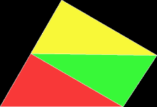 A tridrafter, or shape created by three triangles of 30deg-60deg-90deg Tridrafter as triangles.gif