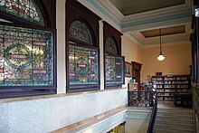 Interior of the library TroyPublicLibraryInterior.jpg