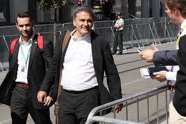 Tsakalotos at an informal meeting of ECOFIN in Bratislava on 9 September 2016.