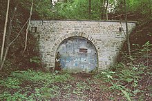 Portal of the only tunnel on the Hasenwinkel coal line. Tunnel Baaker Mulde02.jpg