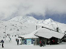 Base of Turoa skifield in winter