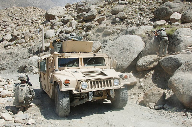 File:U.S. Army Soldiers of F Company, 2nd Battalion, 82nd Aviation Brigade (Long Range Surveillance Detachment) engage Taliban fighting positions near Allah Say, Afghanistan on August 21, 2007.jpg