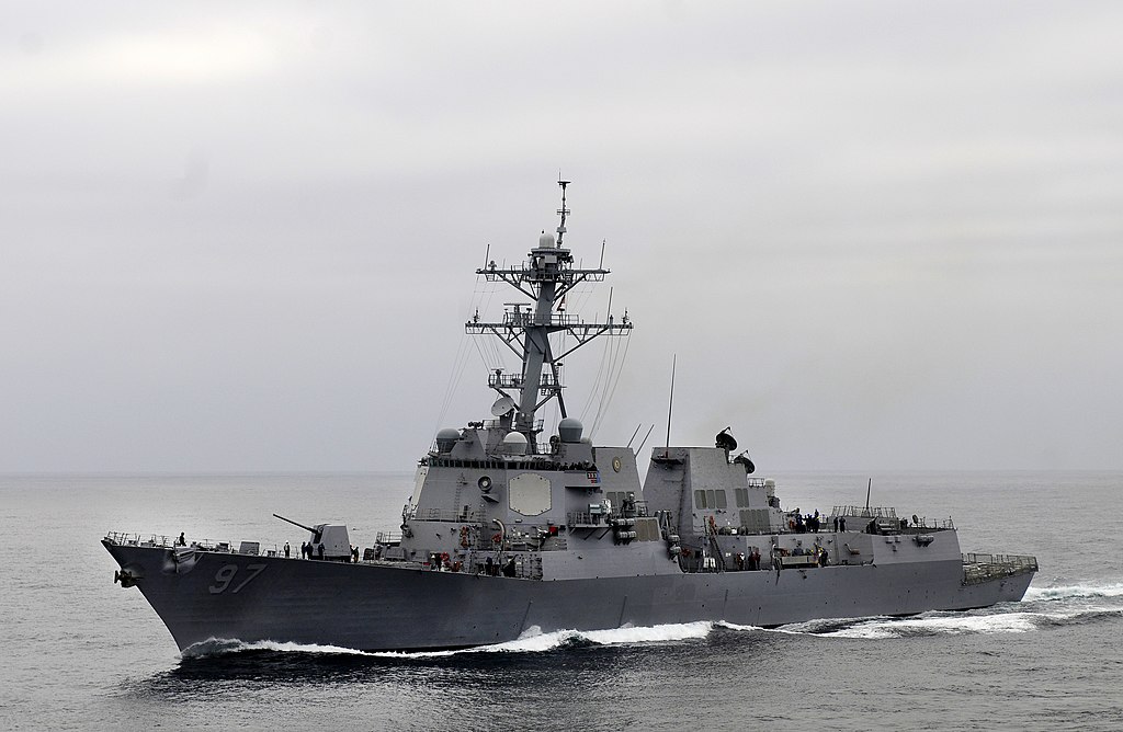 US Navy 110918-N-BC134-014 The Arleigh Burke-class guided-missile destroyer USS Halsey (DDG 97) transits the Pacific Ocean