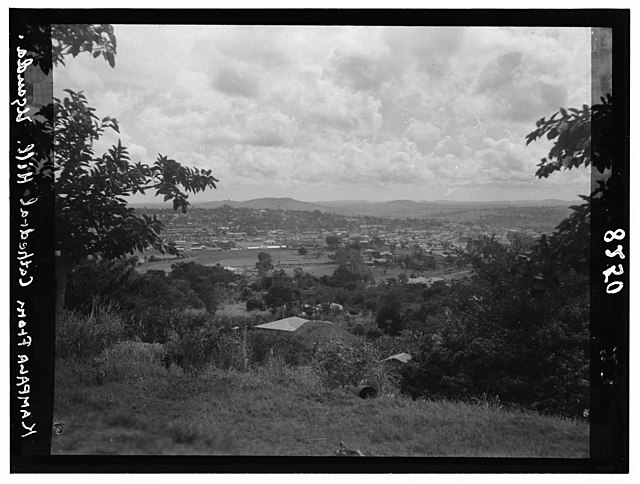 Kampala, the city from Cathedral Hill in 1936.