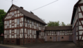 English: Half-timbered building in Ulrichstein, Bobenhausen II Hoherodskopfstrasse 59, Hesse, Germany