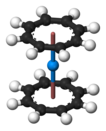 Modello a sfera e bastone di uranocene