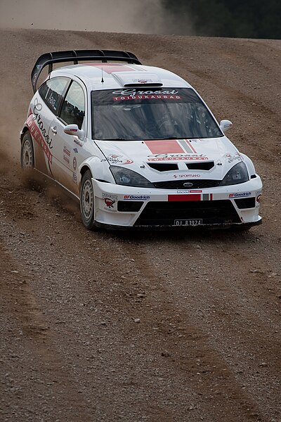 Urmo Aava driving Ford Focus RS WRC in 2010.