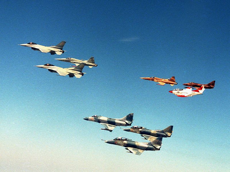 File:VF-126 formation with different aircraft in 1987.JPEG