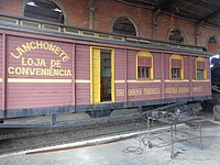 Locomotivas a vapor Donna Teresa Cristina Railway em Tubarac, Brasil