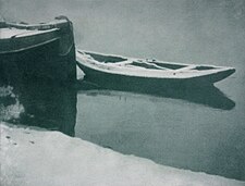 Bromide, ca 1920, bootje in winter