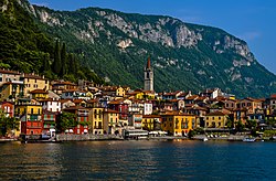 Varenna and mountain from ferry.jpg
