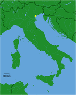 威尼斯喺意大利嘅位置