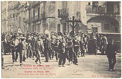 Naples, Éruption du Vésuve, 1906