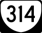 State Route 314 marker