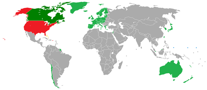 Carte USA  Un Visa pour le Monde