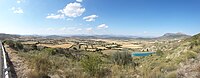 Vista de la Jacetània des del mirador de Santa Bàrbara, a Bailo, on la carretera passa de la conca del Gàllego a la del riu Aragó.