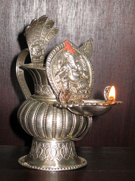 Sukunda oil lamp of Kathmandu Valley, Nepal