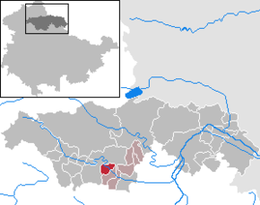 Poziția Wasserthaleben pe harta districtului Kyffhäuserkreis