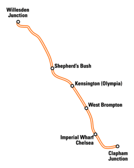 Netwerkkaart van de West London Line