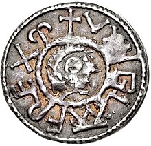 Wiglaf, King of Mercia, silver penny (first reign); struck 827-829 AD (obverse).jpg