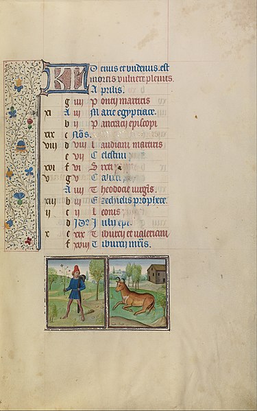 File:Workshop of Willem Vrelant (Flemish, died 1481, active 1454 - 1481) - A Young Man Carrying a Leafy Branch; Zodiacal Sign of Taurus - Google Art Project.jpg