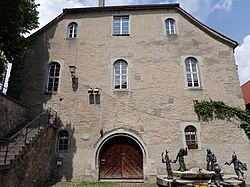 The arsenal in Lindau. The construction started in 1507 but only finished in 1526, after Maximilian's death. Zeughaus Lindau.JPG