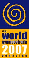 Het logo van de 13e Wereld Gymnaestrada.