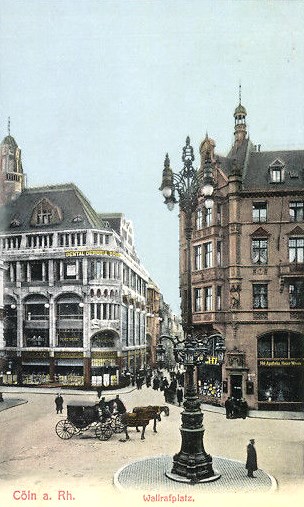 Datei:Köln - Wallrafplatz mit Stollwerck-Haus Postkarte (um 1910).jpg