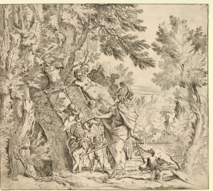 Die Aeneis Pietro_Testa_-_Venus_und_Aeneas_-_Radierung_um_1640