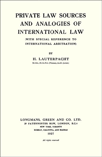 Datei:Hersch Lauterpacht - Private Law Sources And Analogies of International Law (1927).jpg