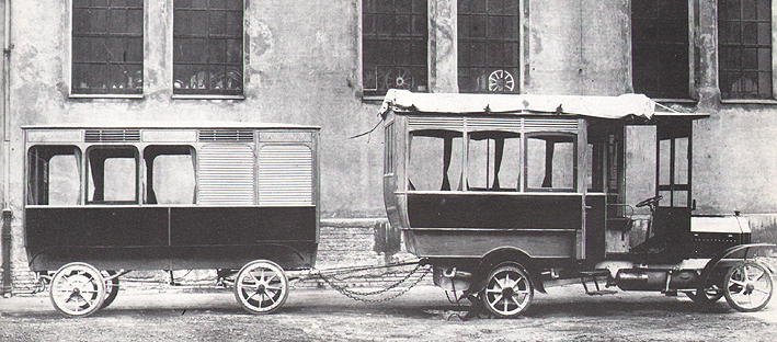 Busanhänger, Omnibusanhänger oder Autobusanhänger Daimler-Omnibus_mit_Anh%C3%A4nger_1910