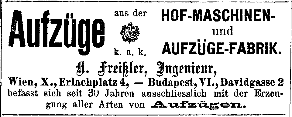 Anton Freissler Wiener_Zeitung_18-11-1900_20_Freissler