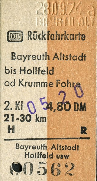 Datei:Fahrkarte Bayreuth-Hollfeld 1974.jpg