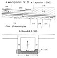 (Raetischer Limes), Strecke 14, Lage und Grundriss des Wachturms Wp 14/61