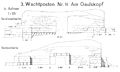 Aufrisse der Turmstelle Wp 4/16 „Am Gaulskopf“ des Obergermanisch-Raetischen Limes