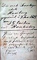 Tagebucheintrag J.G. Onckens von 1825: Gründung der ersten Hamburger Sonntagsschule
