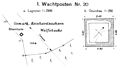 Lageplan und Grundriss des Wachturms Wp 7/20