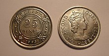 25-Belize-Cents-Münze