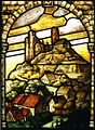 Darstellung der Burg in einem Glasfenster im Haus einer Göttinger Studentenverbindung