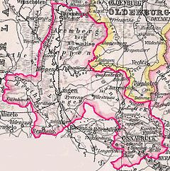 Location of the Landdrostei Osnabrück