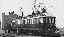 AEG-Schnelltriebwagen am Bahnhof Zossen (1903)